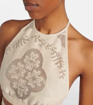 Valentino Open-back cotton-blend crop top | Thumbnail 4 Valentino Open-back cotton-blend crop top | Thumbnail 4