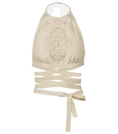 Valentino Open-back cotton-blend crop top | Thumbnail 1 Valentino Open-back cotton-blend crop top | Thumbnail 1