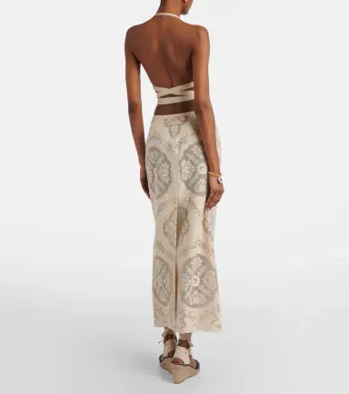 Valentino Floral cotton-blend midi skirt | Thumbnail 3 Valentino Floral cotton-blend midi skirt | Thumbnail 3