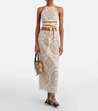 Valentino Floral cotton-blend midi skirt | Thumbnail 4 Valentino Floral cotton-blend midi skirt | Thumbnail 4