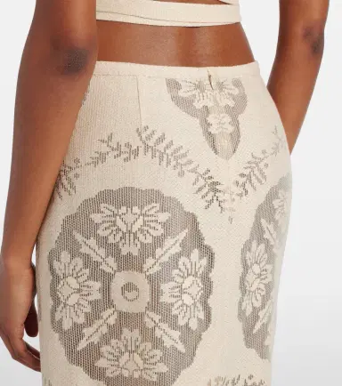 Valentino Floral cotton-blend midi skirt | Thumbnail 5 Valentino Floral cotton-blend midi skirt | Thumbnail 5