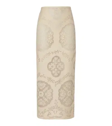 Valentino Floral cotton-blend midi skirt | Thumbnail 1 Valentino Floral cotton-blend midi skirt | Thumbnail 1