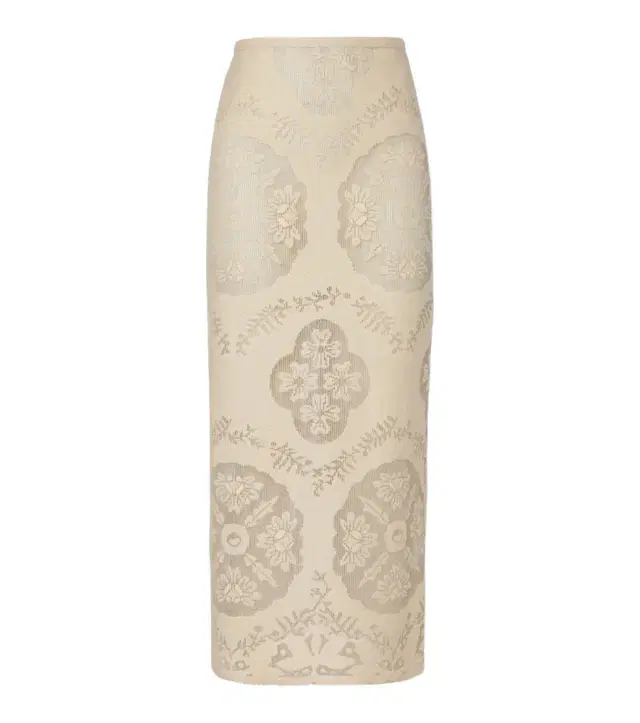 Valentino Floral cotton-blend midi skirt