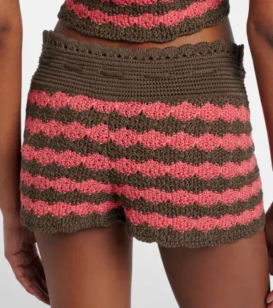 Valentino Striped knitted cotton shorts | Thumbnail 5