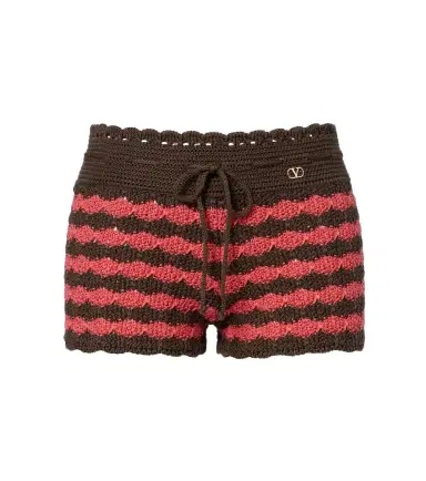 Valentino Striped knitted cotton shorts | Thumbnail 1