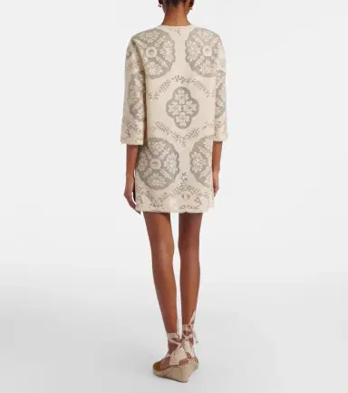 Valentino VGold floral cotton-blend tunic | Thumbnail 3 Valentino VGold floral cotton-blend tunic | Thumbnail 3