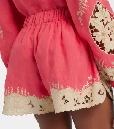 Valentino Embroidered linen shorts | Thumbnail 2