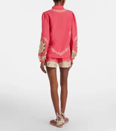 Valentino Embroidered linen shorts | Thumbnail 5