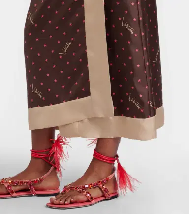 Valentino Printed silk twill wrap skirt | Thumbnail 3