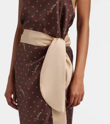 Valentino Printed silk twill wrap skirt | Thumbnail 4