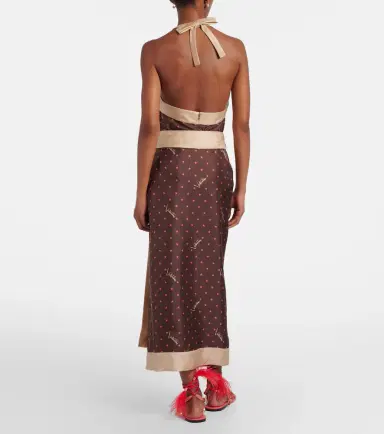 Valentino Printed silk twill wrap skirt | Thumbnail 5