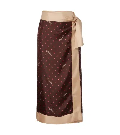 Valentino Printed silk twill wrap skirt | Thumbnail 1