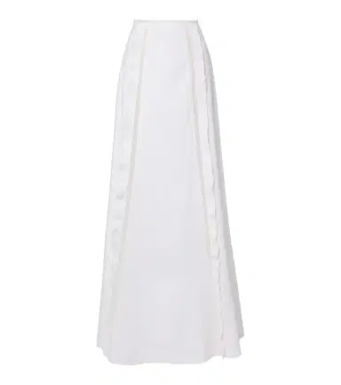 Valentino Lace-trimmed linen maxi skirt | Thumbnail 1