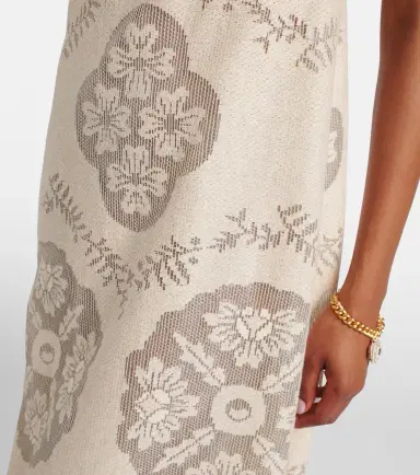 Valentino VGold floral cotton-blend maxi dress | Thumbnail 2 Valentino VGold floral cotton-blend maxi dress | Thumbnail 2