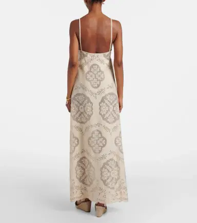 Valentino VGold floral cotton-blend maxi dress | Thumbnail 3 Valentino VGold floral cotton-blend maxi dress | Thumbnail 3