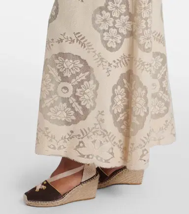 Valentino VGold floral cotton-blend maxi dress | Thumbnail 4 Valentino VGold floral cotton-blend maxi dress | Thumbnail 4