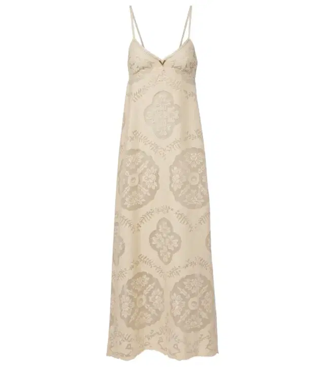 Valentino VGold floral cotton-blend maxi dress