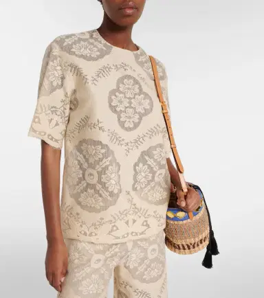 Valentino Floral knitted cotton-blend top | Thumbnail 5 Valentino Floral knitted cotton-blend top | Thumbnail 5