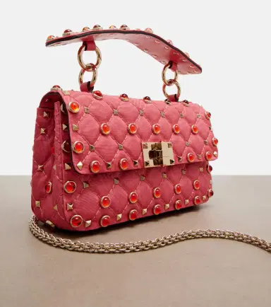 Valentino Garavani Rockstud Spike Small moiré top-handle bag | Thumbnail 2 Valentino Garavani Rockstud Spike Small moiré top-handle bag | Thumbnail 2