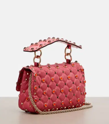 Valentino Garavani Rockstud Spike Small moiré top-handle bag | Thumbnail 4 Valentino Garavani Rockstud Spike Small moiré top-handle bag | Thumbnail 4