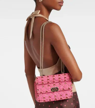 Valentino Garavani Rockstud Spike Small moiré top-handle bag | Thumbnail 6 Valentino Garavani Rockstud Spike Small moiré top-handle bag | Thumbnail 6