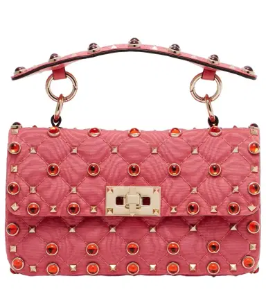 Valentino Garavani Rockstud Spike Small moiré top-handle bag | Thumbnail 1 Valentino Garavani Rockstud Spike Small moiré top-handle bag | Thumbnail 1