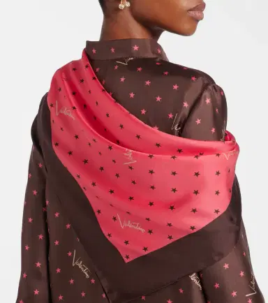 Valentino Printed silk twill scarf | Thumbnail 2