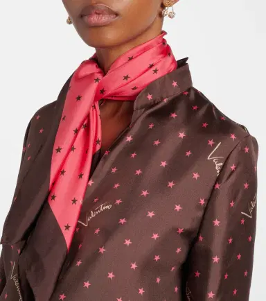 Valentino Printed silk twill scarf | Thumbnail 3