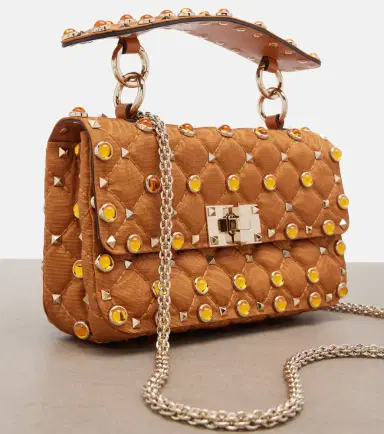 Valentino Garavani Rockstud Spike Small moiré top-handle bag | Thumbnail 3 Valentino Garavani Rockstud Spike Small moiré top-handle bag | Thumbnail 3