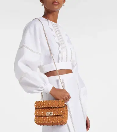 Valentino Garavani Rockstud Spike Small moiré top-handle bag | Thumbnail 5 Valentino Garavani Rockstud Spike Small moiré top-handle bag | Thumbnail 5
