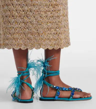 Valentino Garavani Resort embellished suede thong sandals | Thumbnail 5 Valentino Garavani Resort embellished suede thong sandals | Thumbnail 5