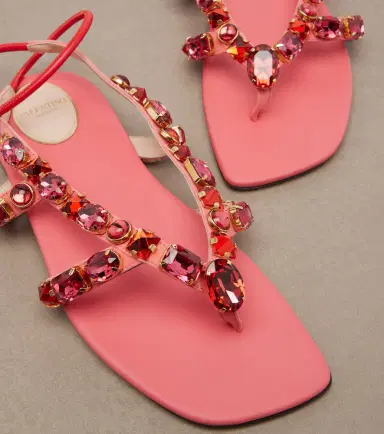 Valentino Garavani Embellished suede thong sandals | Thumbnail 2 Valentino Garavani Embellished suede thong sandals | Thumbnail 2