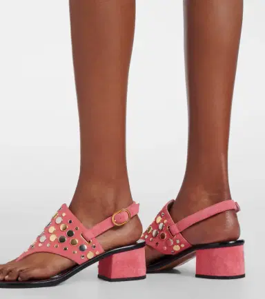 Valentino Garavani Resort studded suede thong sandals | Thumbnail 6 Valentino Garavani Resort studded suede thong sandals | Thumbnail 6