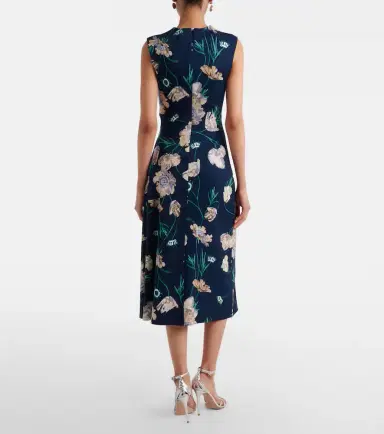 Erdem Draped floral jersey midi dress | Thumbnail 3 Erdem Draped floral jersey midi dress | Thumbnail 3