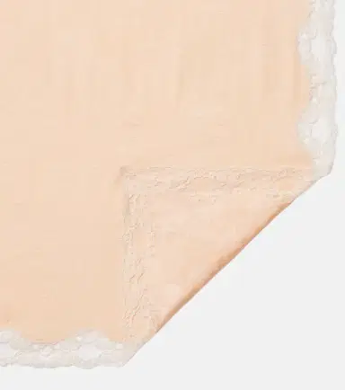 Chloé Chloé Embellished lace-trimmed silk jacquard scarf | Thumbnail 3