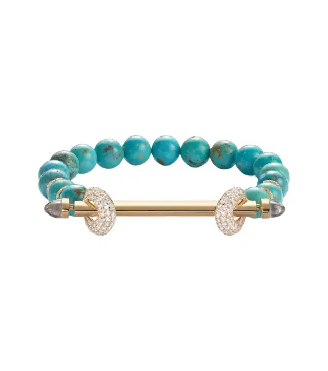Chakra 18kt gold bracelet with gemstones
