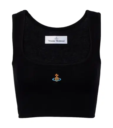 Vivienne Westwood Orb ribbed-knit jersey crop top | Thumbnail 1 Vivienne Westwood Orb ribbed-knit jersey crop top | Thumbnail 1