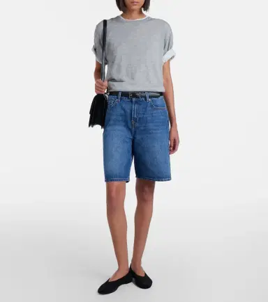 7 For All Mankind Lola distressed denim Bermuda shorts | Thumbnail 4 7 For All Mankind Lola distressed denim Bermuda shorts | Thumbnail 4