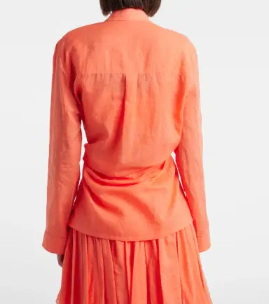 Alaïa Alaïa Layered cotton and linen shirt | Thumbnail 3