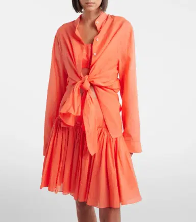 Alaïa Alaïa Layered cotton and linen shirt | Thumbnail 5