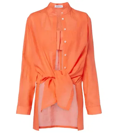 Alaïa Alaïa Layered cotton and linen shirt | Thumbnail 1