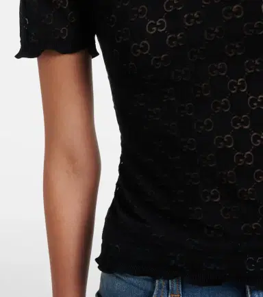Gucci GG cotton-blend devoré T-shirt | Thumbnail 2 Gucci GG cotton-blend devoré T-shirt | Thumbnail 2