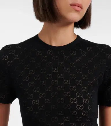 Gucci GG cotton-blend devoré T-shirt | Thumbnail 6 Gucci GG cotton-blend devoré T-shirt | Thumbnail 6