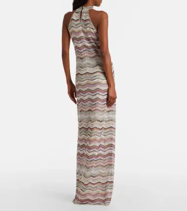 Missoni Zigzag halterneck sequined lamé maxi dress | Thumbnail 3 Missoni Zigzag halterneck sequined lamé maxi dress | Thumbnail 3