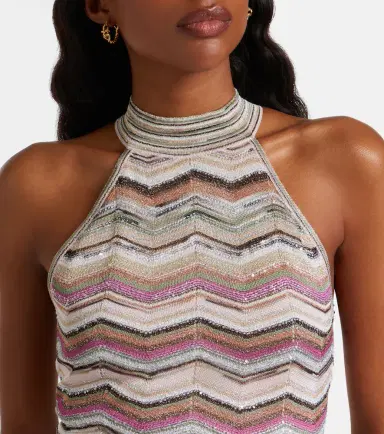 Missoni Zigzag halterneck sequined lamé maxi dress | Thumbnail 5 Missoni Zigzag halterneck sequined lamé maxi dress | Thumbnail 5