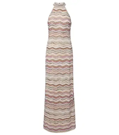Missoni Zigzag halterneck sequined lamé maxi dress | Thumbnail 1 Missoni Zigzag halterneck sequined lamé maxi dress | Thumbnail 1
