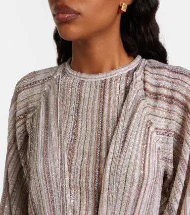 Missoni Striped lamé wrap cardigan | Thumbnail 6