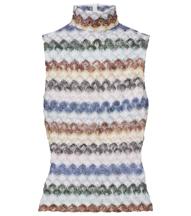 Missoni Knitted lamé tank top