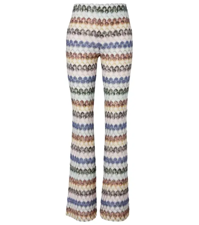 Missoni Knitted lamé flared pants