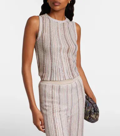 Missoni Sequined striped lamé top | Thumbnail 4